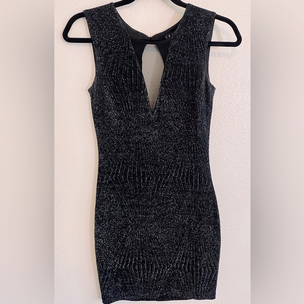 Black sparkle bodycon dress